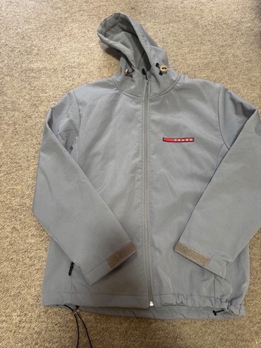 Prada sport grey hooded jacket - prada,