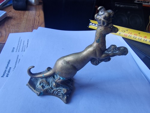 Australian brass kangaroo car - brass,