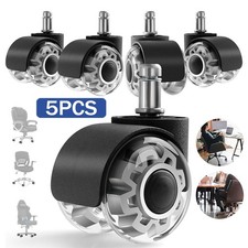 Pack of 5 Office Chair Rubber Wheels Casters Replacement for Home and Office UK