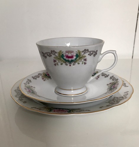 Vintage teacup trio yong sheng - teacup,