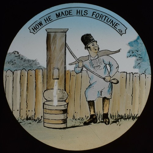 Magic lantern slide - lantern, he
