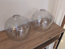 Pair of Next Ceiling Glass Pendant Lamp Lights Shades