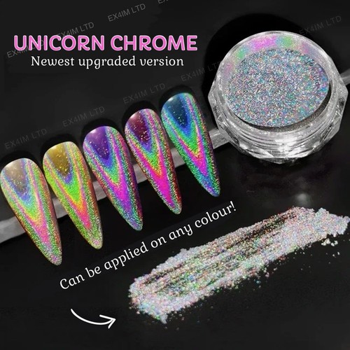 Unicorn nail chrome - unicorn,