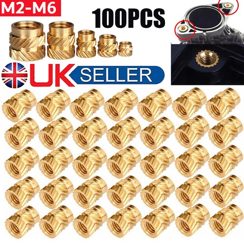 100pcs heat set threaded brass - 100pcs,