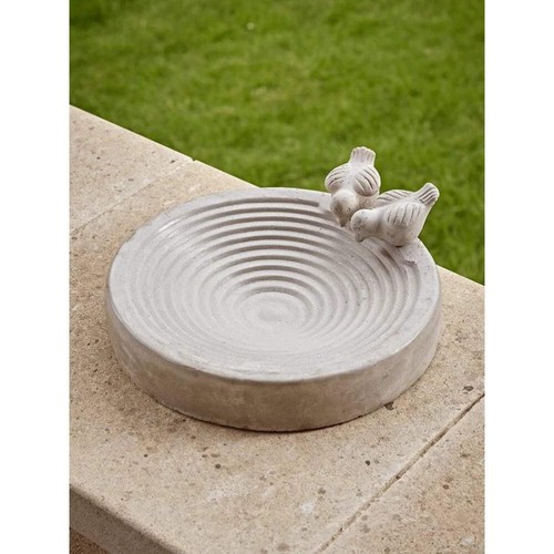 Concrete bird bath - concrete,