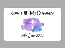 21x First 1st Holy Communion Stickers Personalised Unisex Gift Bag Labels