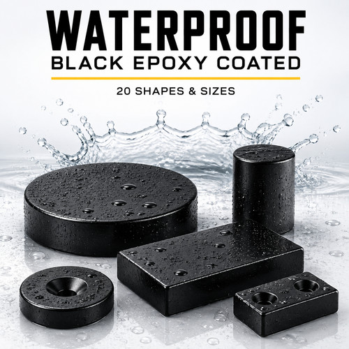 Black epoxy neodymium - epoxy, magnets