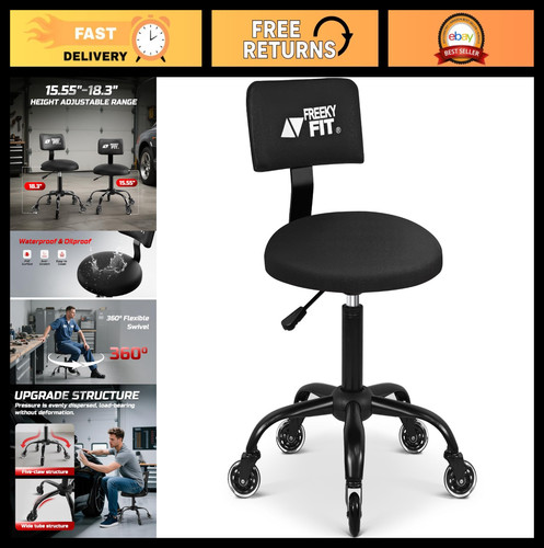 Adjustable rolling shop stool - rolling,