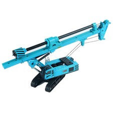 1:64 Rotary Drilling Rig Toy Diecast Construction Vehicle Model for Boys Blue