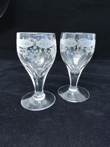 Georgian pair engraved port - ,