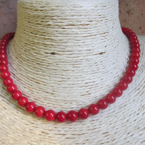 Real coral beads gemstone - 16",