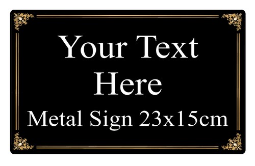 Personalised your text metal - text,