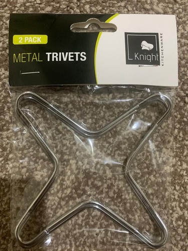 Metal trivet chrome plated - metal,