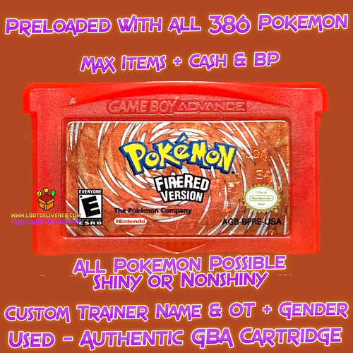 Pokemon fire red authentic - pokemon,