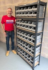 WOW Shelving Plastic parts bin kits metal Racking Storage Garage Workshop Shelf