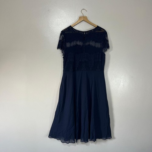 Monsoon navy blue lace - blue, chiffon