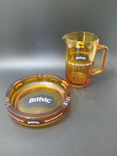 Vintage britvic glass - glass, ashtray