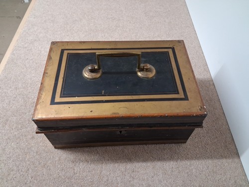 Antique vintage metal cash - antique,