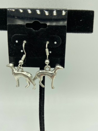 Silvertone greyhound charm - silvertone,