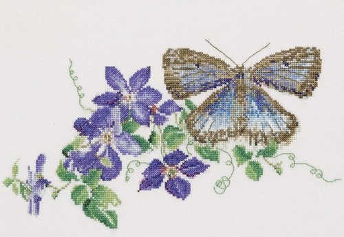 Cross stitch kit - butterfly, and