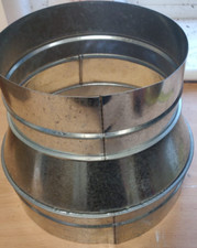 Metal Reducer Hydroponics Extractor Fan Flexible Solid Ducting 10"-8" 250 - 200