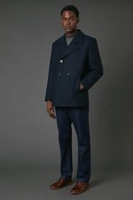 Maine Navy Pea Coat Mens Casual Jackets & Coats
