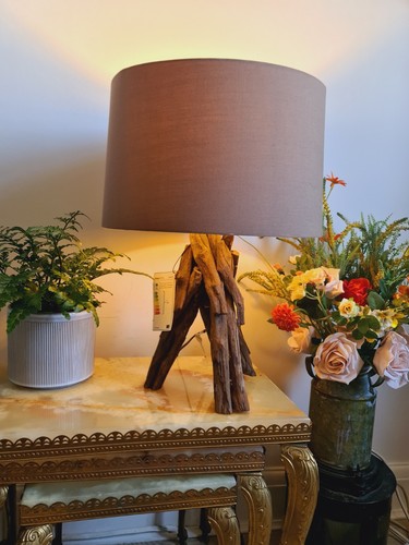 Rustic drift wood - wood, lamp