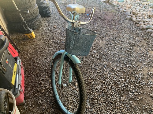 Vintage huffy bicycle beach - bicycle,