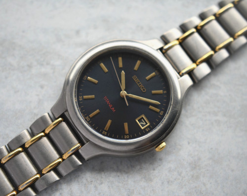 Seiko titanium date men - seiko, men's