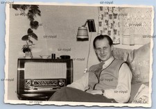 Man Next to Saba Tube Radio -