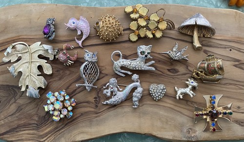 Vintage brooch lot monet sarah - vintage,