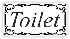 Toilet Door Sign Self Adhesive