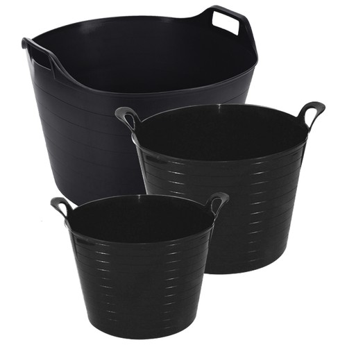 Black flexi tubs - black,