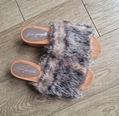 Free people faux fur clogs - people,