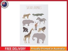 NEW (LAMINATED) SAFARI ANIMALS