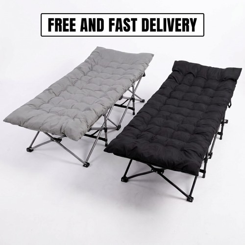 Folding camping bed cot with - bed,