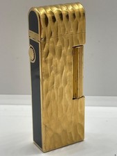 Dunhill Rollagas Dome Top Gold Plated Bark Design Working