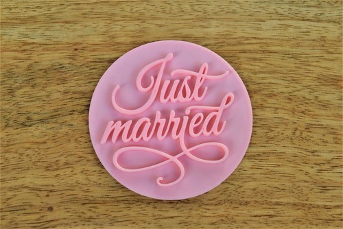 Just married cookie stamp - married,