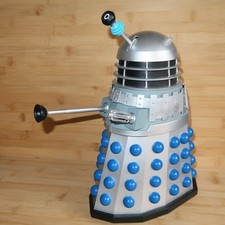 Doctor Who Talking Dalek Silver Blue 12" RC Product Enterprise  (No Remote)