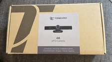 TONGVEO 4K 4X Zoomable Webcam with Dual Mics and Speaker for Conference TV Room