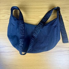 BAGGU Black Medium Nylon Cresent Bag