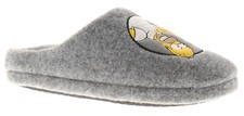 The Simpsons Mens Slippers Homer Beer Novelty Mule grey UK Size