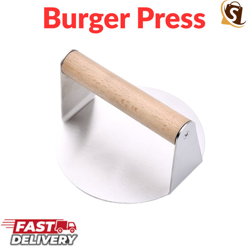 Steel burger press - steel, 5.5"