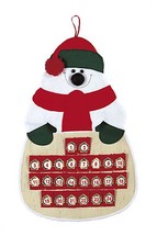 Christmas Fabric Snowman Advent Calendar  NEW