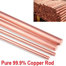 Pure Copper Rod Bar T2 Red Metal 99.9% Round Length 200mm Dia 3mm 4 6 8 10mm