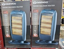 Daewoo 1200W 800W 400W Halogen Heater Portable Oscillating Instant Heat X 1PC