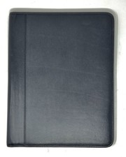 Vintage Coach Black Leather Portfolio Notebook Organizer Pockets - See Photos