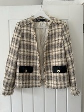 Zara Women’s Tweed Style Blazer Jacket Size Small Very Good Condition