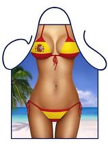 UNISEX, NOVELTY APRON SPANISH FLAG BIKINI 