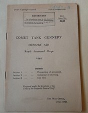 RARE 1949 Comet Tank Gunnery